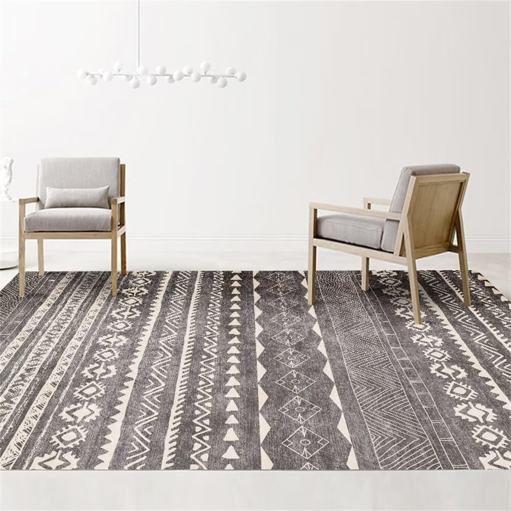 Tapis de centre de salon gris 60x120cm paillasson exterieur robuste