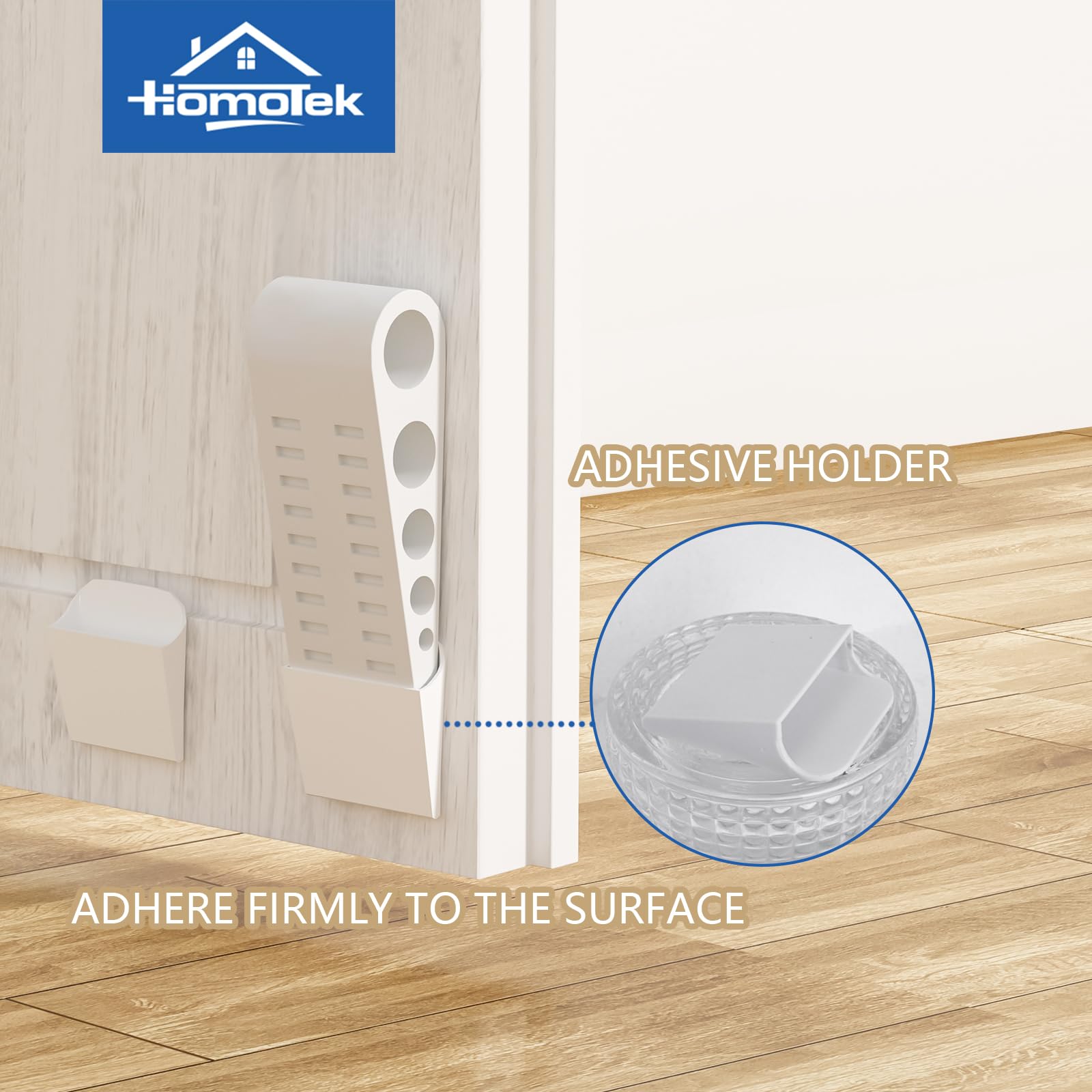 HOMOTEK 10 Pack Wedge Rubber Door Stops Door Chucks Stoppers Wall Protector For