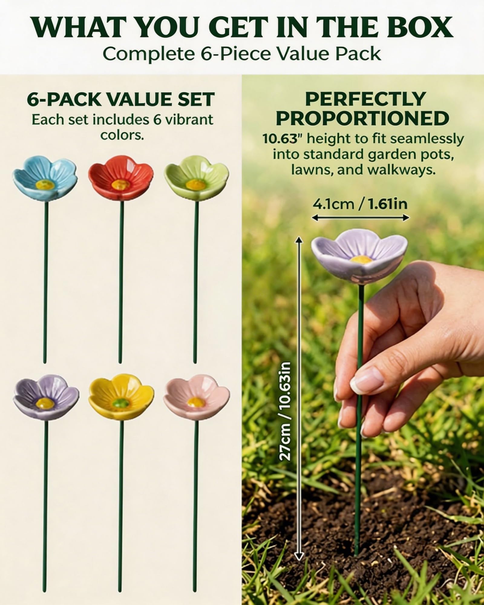 Genérico BJuego de seis piezas ebedor de agua de abeja, Estación de Agua para Insectos en Forma de Flor, Bebederos de Abejas para Jardín, ,Adecuado para insectos y mariposas