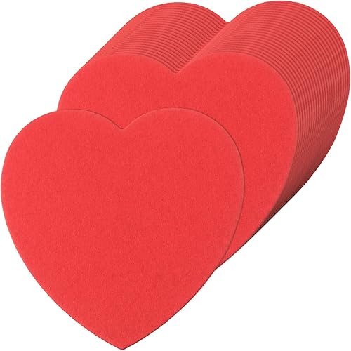200 piezas de recortes de corazón de papel con formas de corazón rojo de 4 pulgadas, recortes de papel con forma de corazón rojo, decoración de