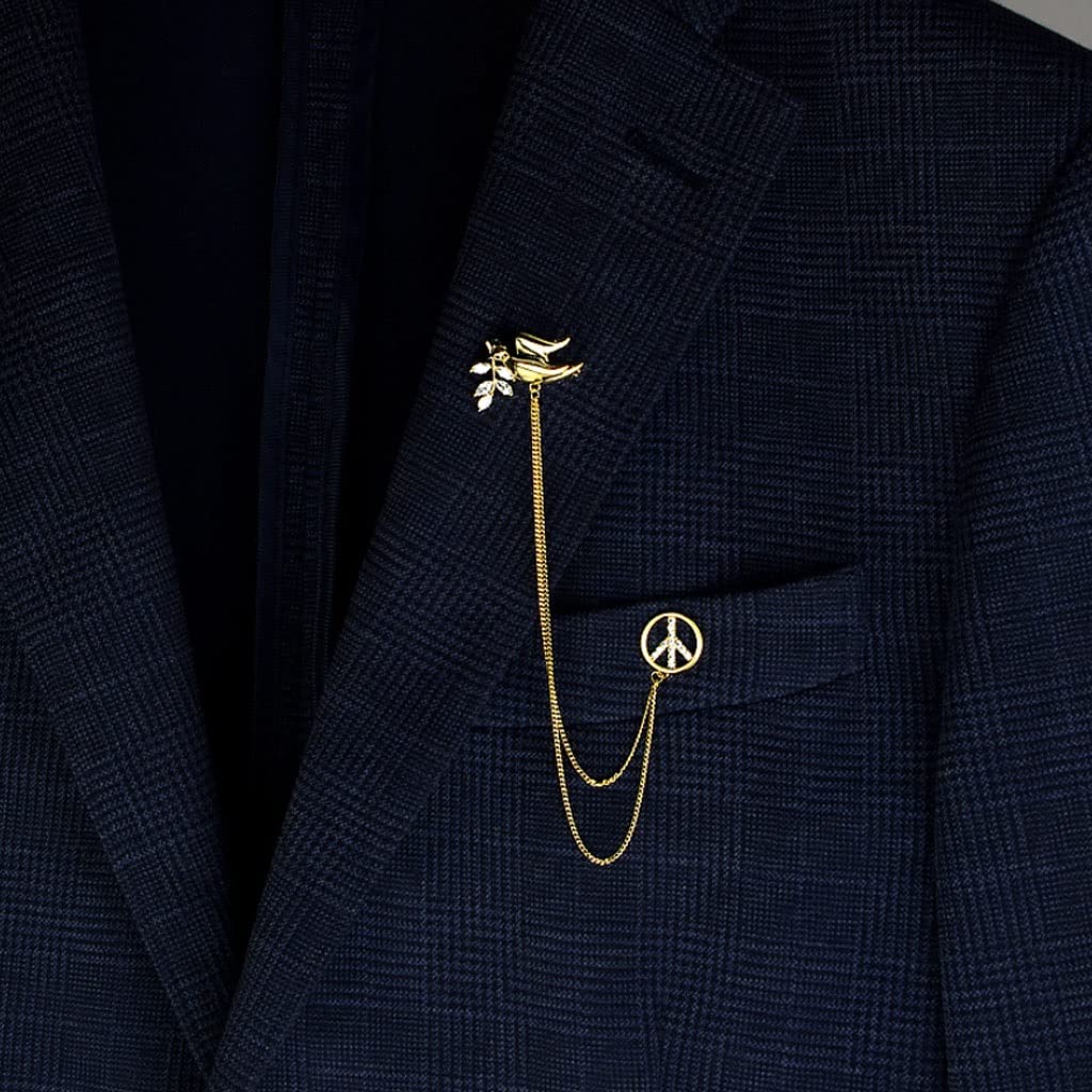 Brosche Broschennadeln Glückliche Schluckkette Broschen Luxus Atmosphäre Personalisierte Kragen Brosche Pin Herren Anzug Hemd Kragen Zubehör Frauen Broschen