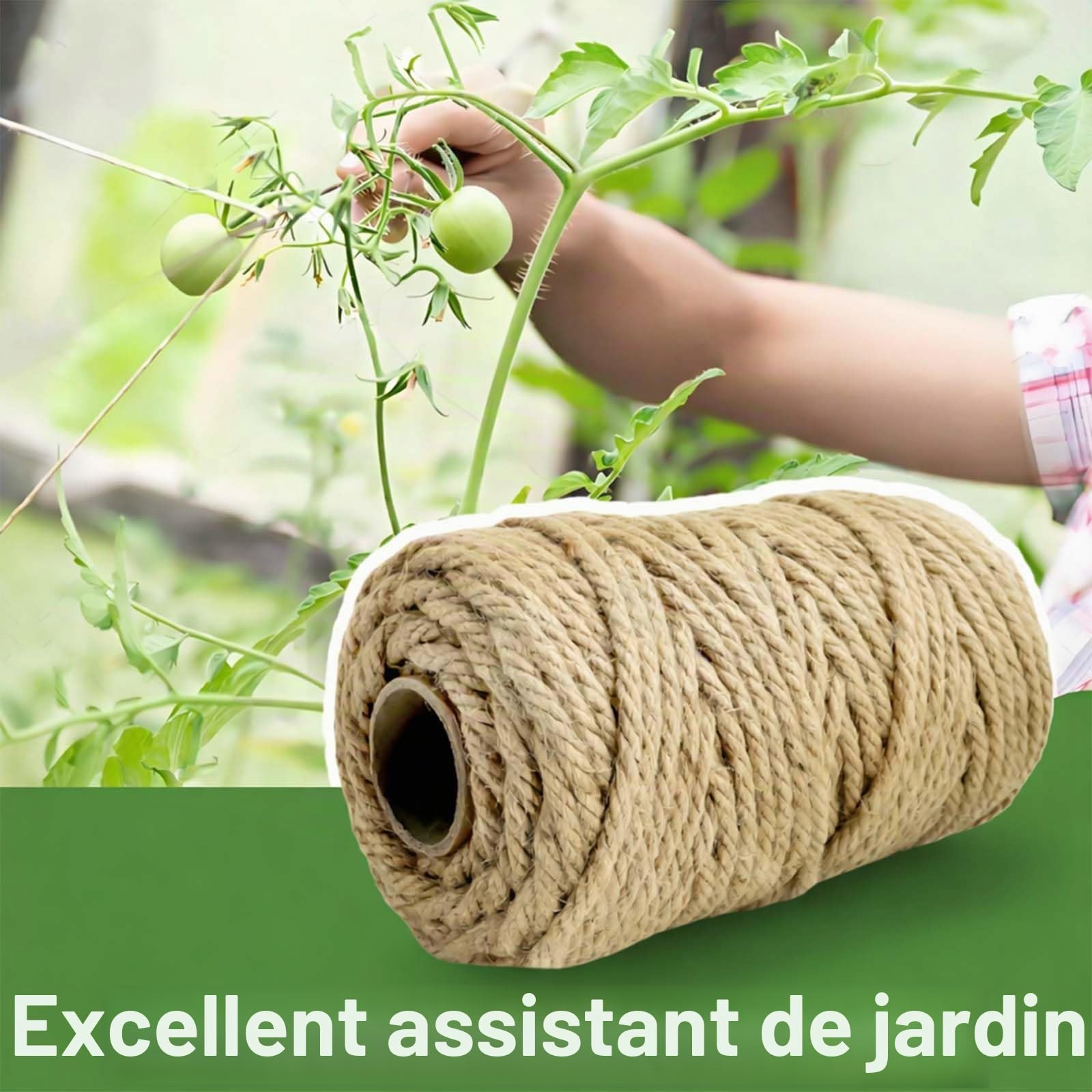 Corde Arbre à Chat 6 mm x 60 m, 2 Pièces Corde pour Arbre à Chat, Corde à Griffer, Corde en Sisal pour Arbre à Chat, Naturel Corde Sisal, pour Réparation et Remplacement, Bricolage, Jardinage