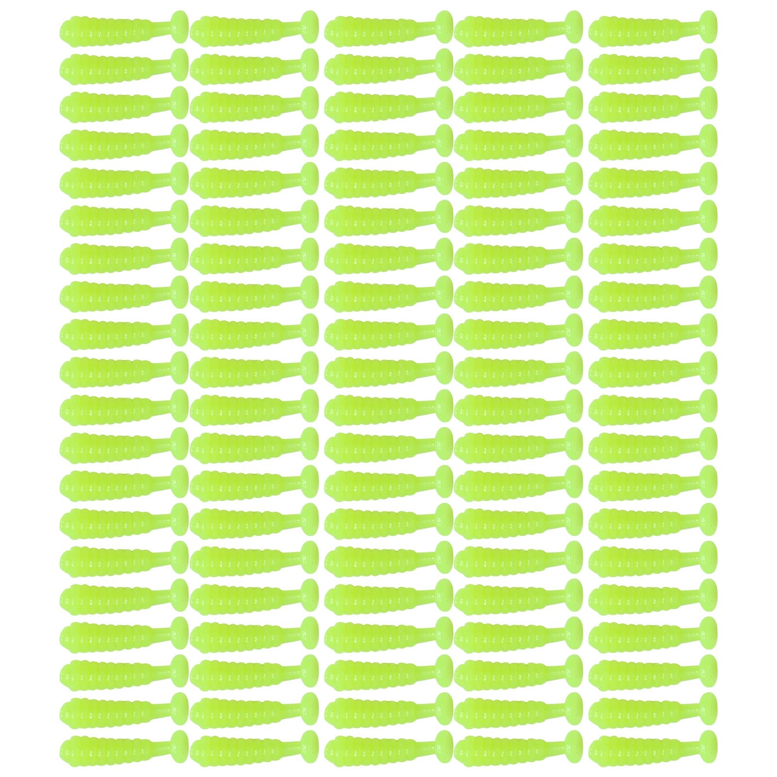 Maxtonser 100Pcs Soft Fishing Lures 1.5cm Artificial Baits Small Paddle Tail Swimbaits Tiny Fishing Lures for Trout Swim Baits