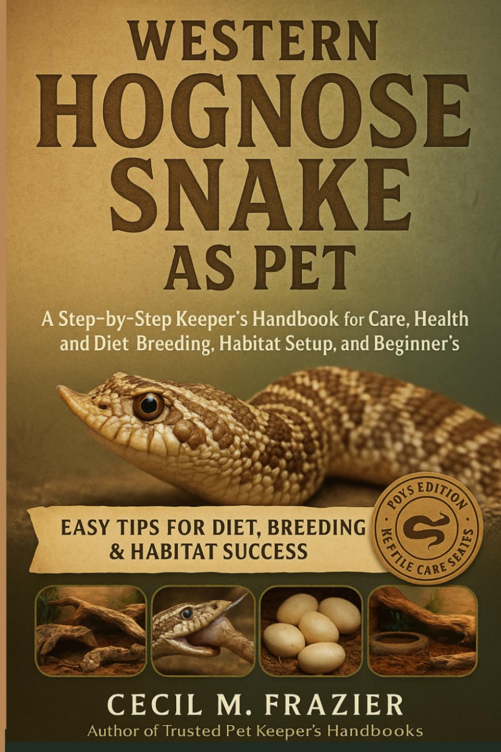 WESTERN HOGNOSE SNAKE AS PET: A step by step keepers Handbook for Care, health requirements, diet, Breeding, habitat Setup and beginners guide