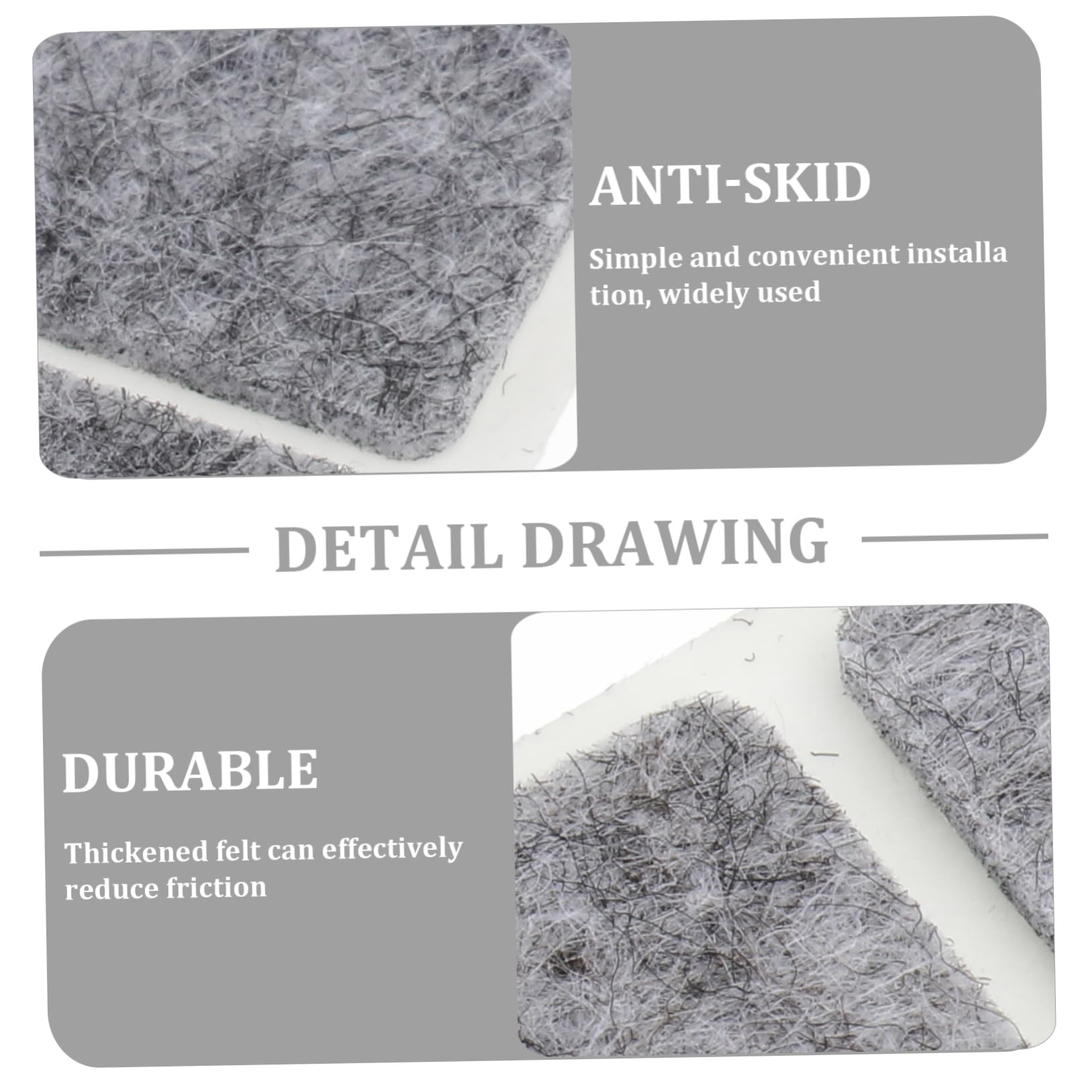 SHINEOFI 2 Series Almohadilla Antideslizante para Patas De Silla De Exterior Almohadillas Antideslizantes De Fieltro Gris 5 Piezas