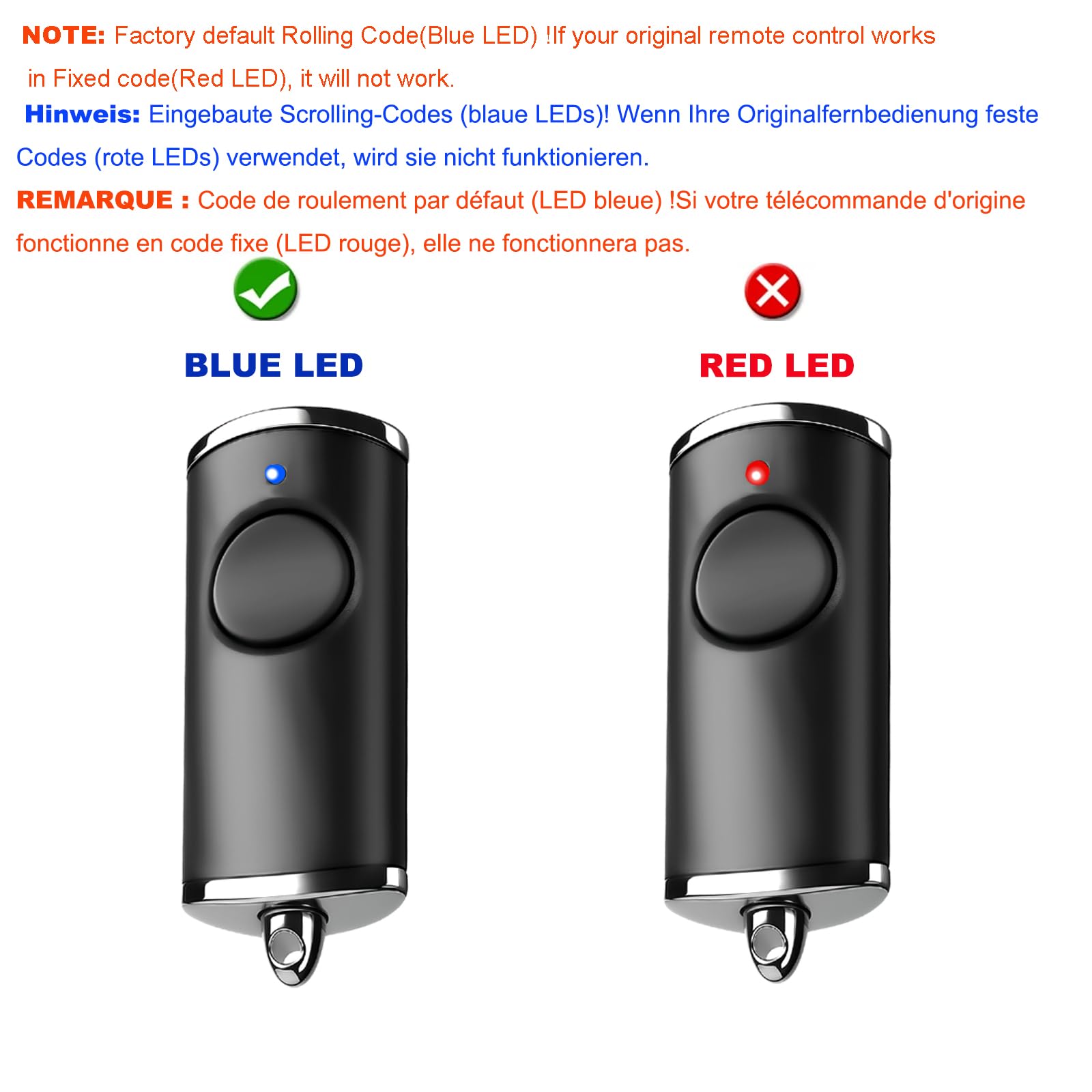 868.3 Handheld Transmitter Garage Door Opener Garage Door Remote Control Compatible with BS HSE4-868-BSHSE4-868-BS - Image 2