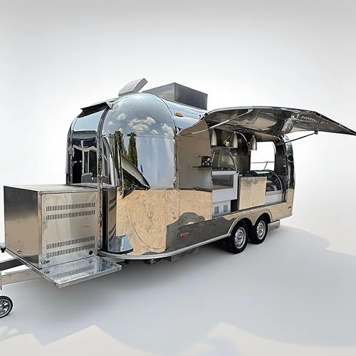 Customized Food Trailer for Street Business – Fully Equipped Mobile Food Truck with Coffee, Pizza, Hot Dog Cart, Dessert, Drink and Ice Cream Booth, Designed for Commercial Use