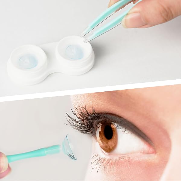 Lasiyanor Set di 6 strumenti colorati per rimuovere e inserire lenti a contatto, applicatore a contatto con punta morbida, adatto per utenti di lenti a contatto - 4