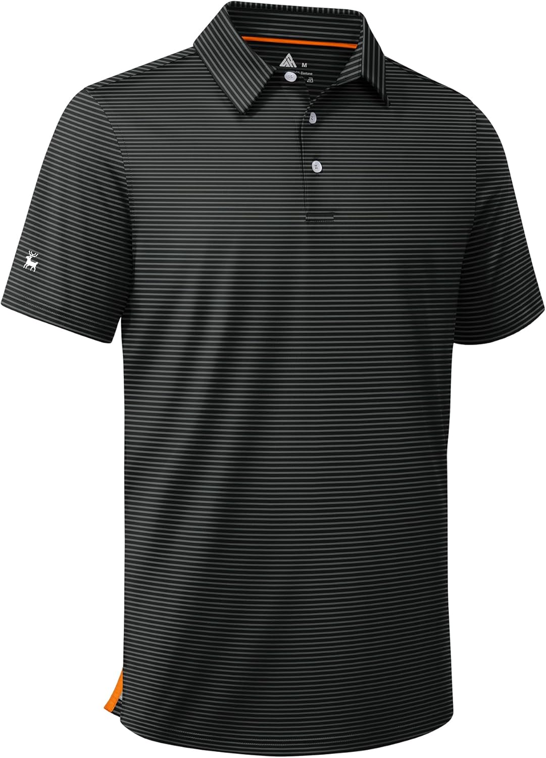 ZITY Men Golf Polo Shirts Short Sleeve Striped UPF 50+ Moisture Wicking Casual Collared Print T-Shirt for Men - Image 3