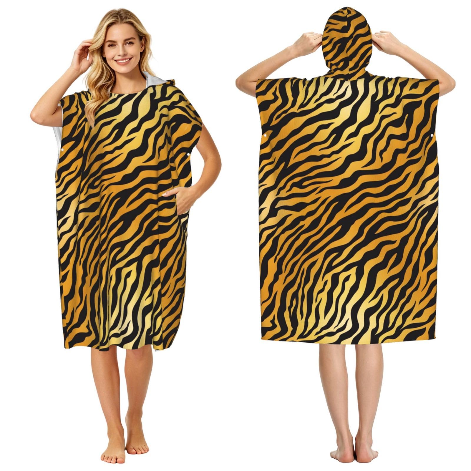 Poadnly Sunset Horse Animal, Adult Hooded Beach Towel 90 x 110 cm,Changing Bath Robe, Surf Poncho Towel For Women Men
