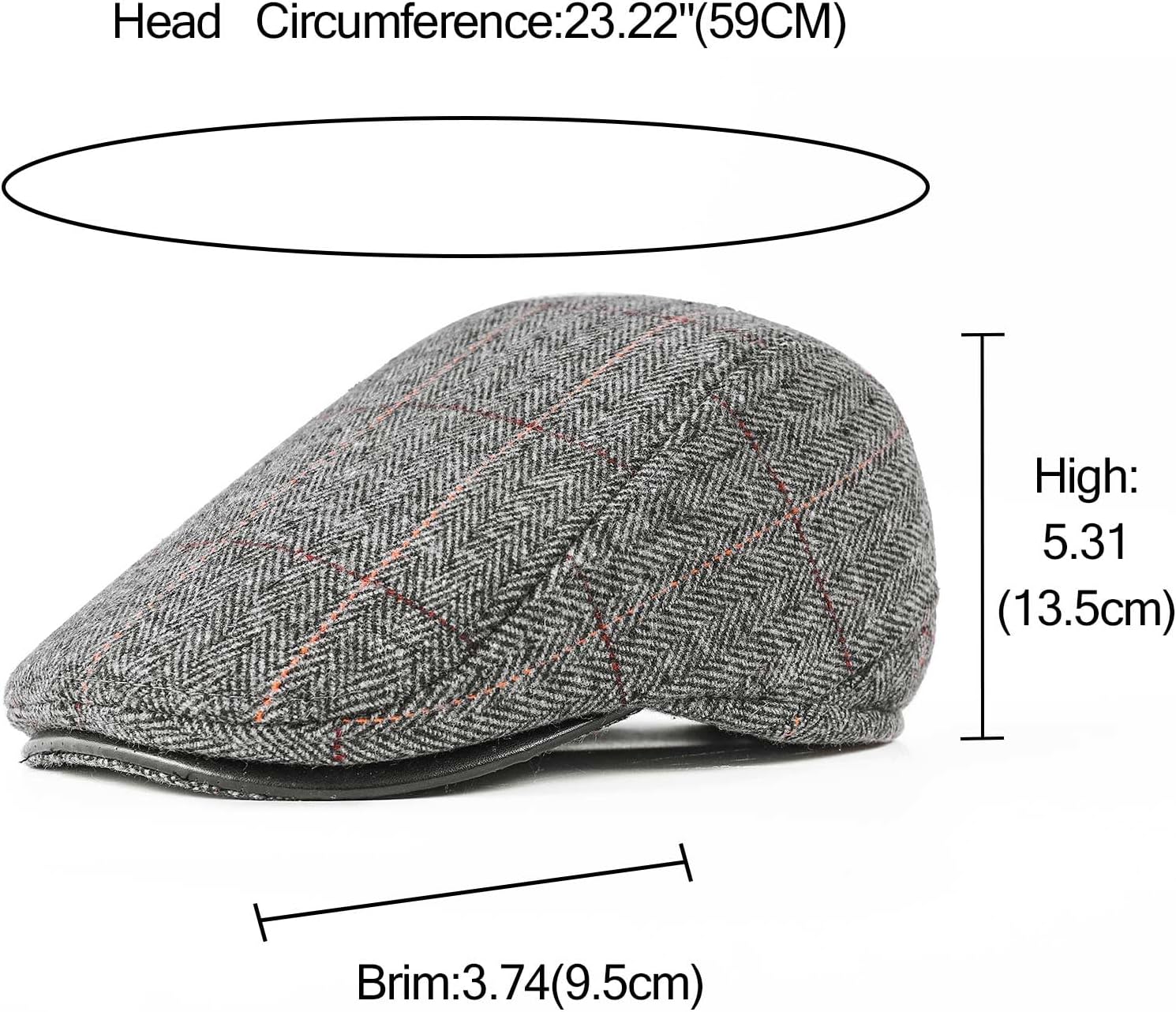 DOCILA Ivy Cap for Men Retractable Invisible Earflap Caps Warm Outdoor Ear Cover Wool Blend Beret Flat Newsboy Gatsby Hats - Image 3