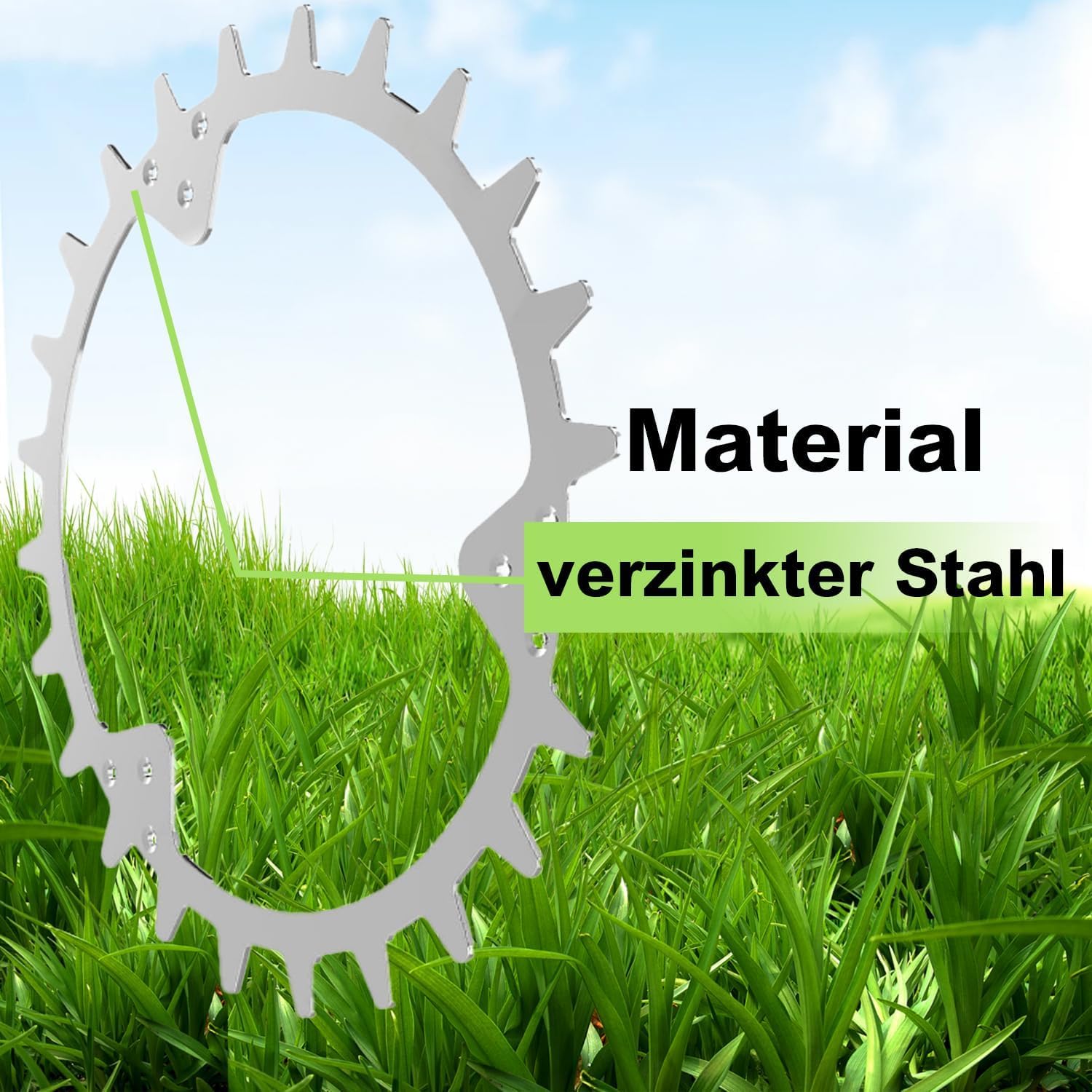 RIVERSHINE Kolce ze stali ocynkowanej, kompatybilne z kosiarkami Husqvarna Automower 305 (od roku produkcji 2016)/310/315, rozmiar koła 215 mm, do poprawy trakcji, z 21 śrubami