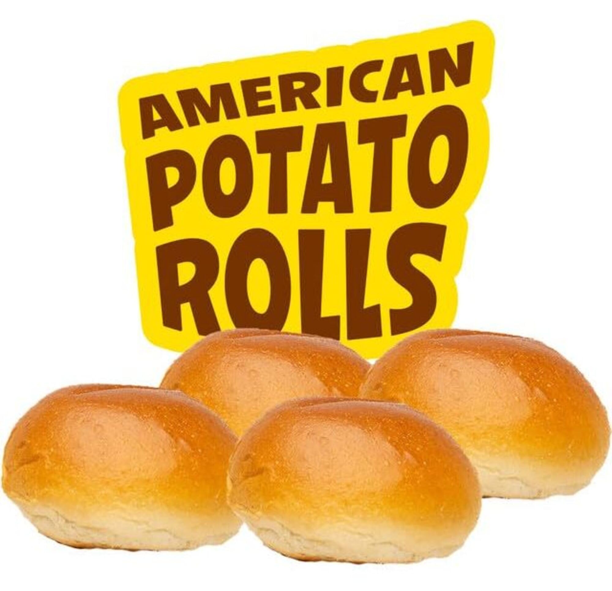 Burger Brötchen - Burger Buns zum Frühstück, Picknick, Catering, Grillen - Backwaren von Bekarei - Amerikanische Kartoffelbrötchen, 4er Pack