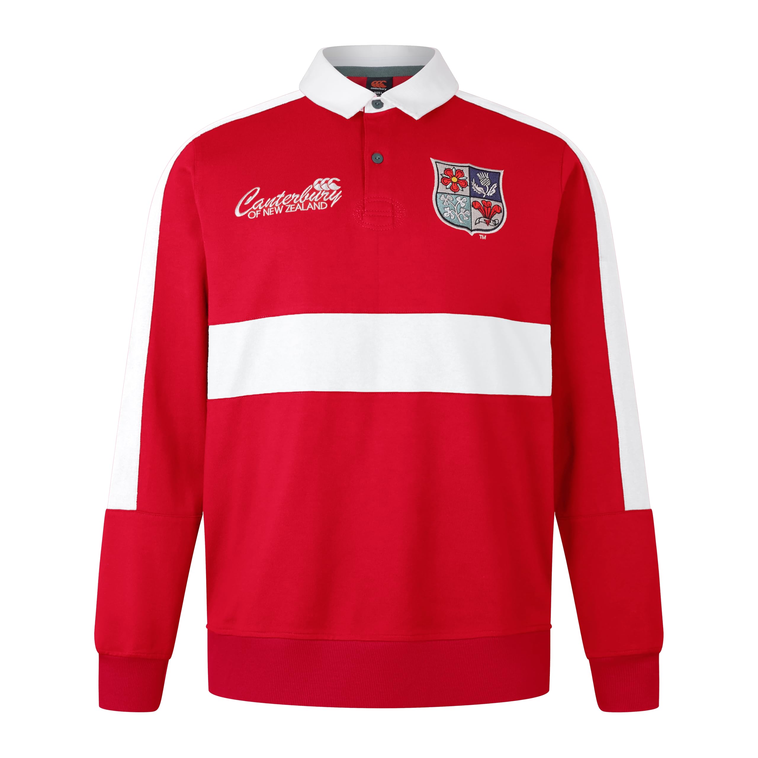 Canterbury Adult Unisex British & Irish Lions Canterbury Heritage Rugby Jersey | Relaxed Fit | Heavyweight Fabric | Official British & Irish Lions Licensed Product Lifestyle Rugby Jersey, Red Haute, L