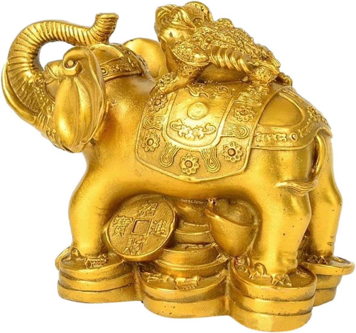 Brass Elephant Figurine Decorative Animal Ornament for Home and Office Decor Miniature Elephant Statue for Tabletop Unique Desk Sculpture Figurines for and