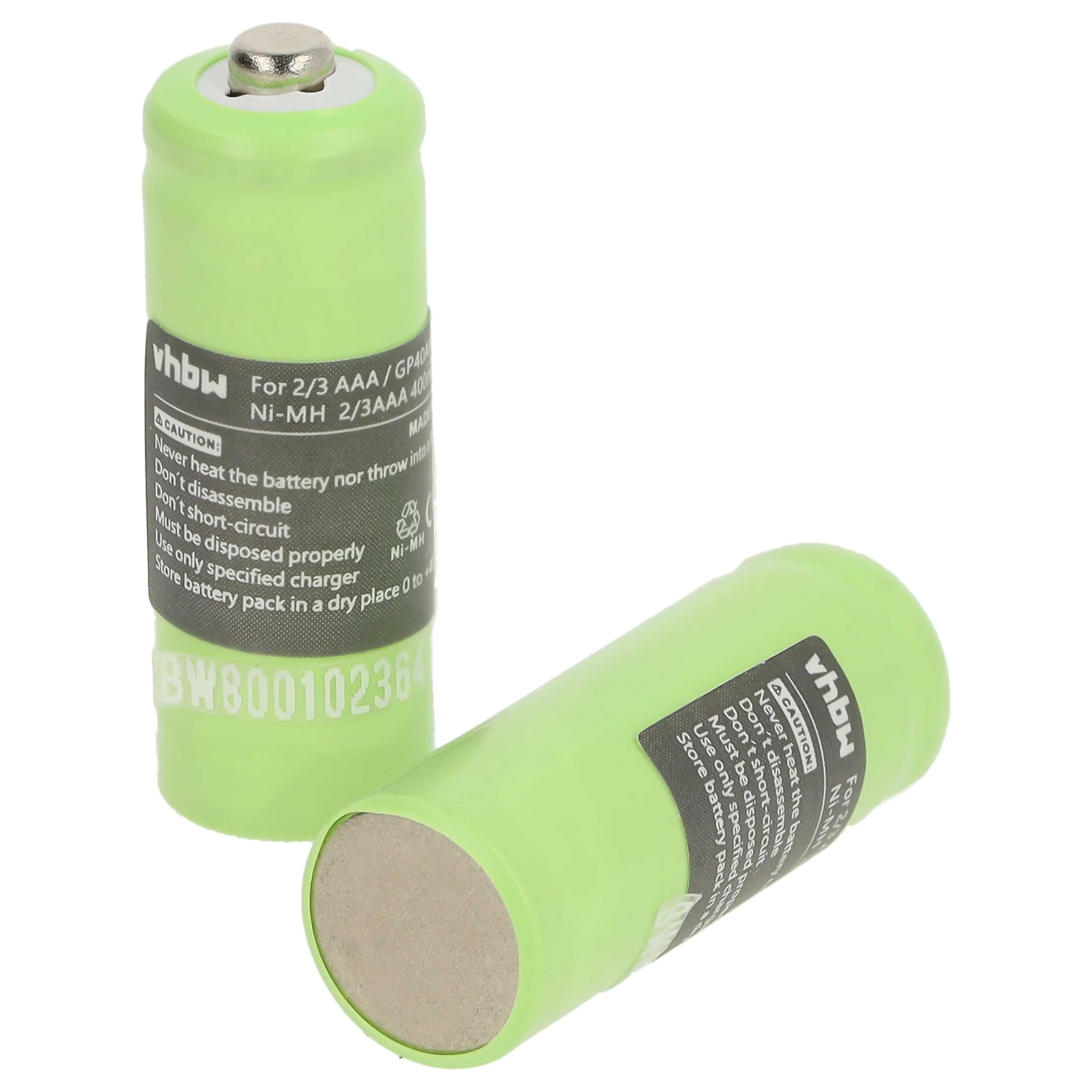 vhbw 4X batería Recargable 2/3 AAA Compatible con Hagenuk Classico iDect X1, X1i, X11 teléfono, Luces solares, lámparas solares, Luces jardín (NiMH, 400 mAh, 1,2 V vhbw 4X batería Recargable 2/3 AAA Compatible con Hagenuk Classico iDect X1, X1i, X11 teléfono, Luces solares, lámparas solares, Luces jardín (NiMH, 400 mAh, 1,2 V