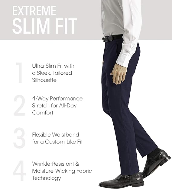 Calvin Klein Men's Skinny Fit Stretch Dress Pant, Black, 29W x 30L :  Amazon.ca: Clothing, Shoes & Accessories