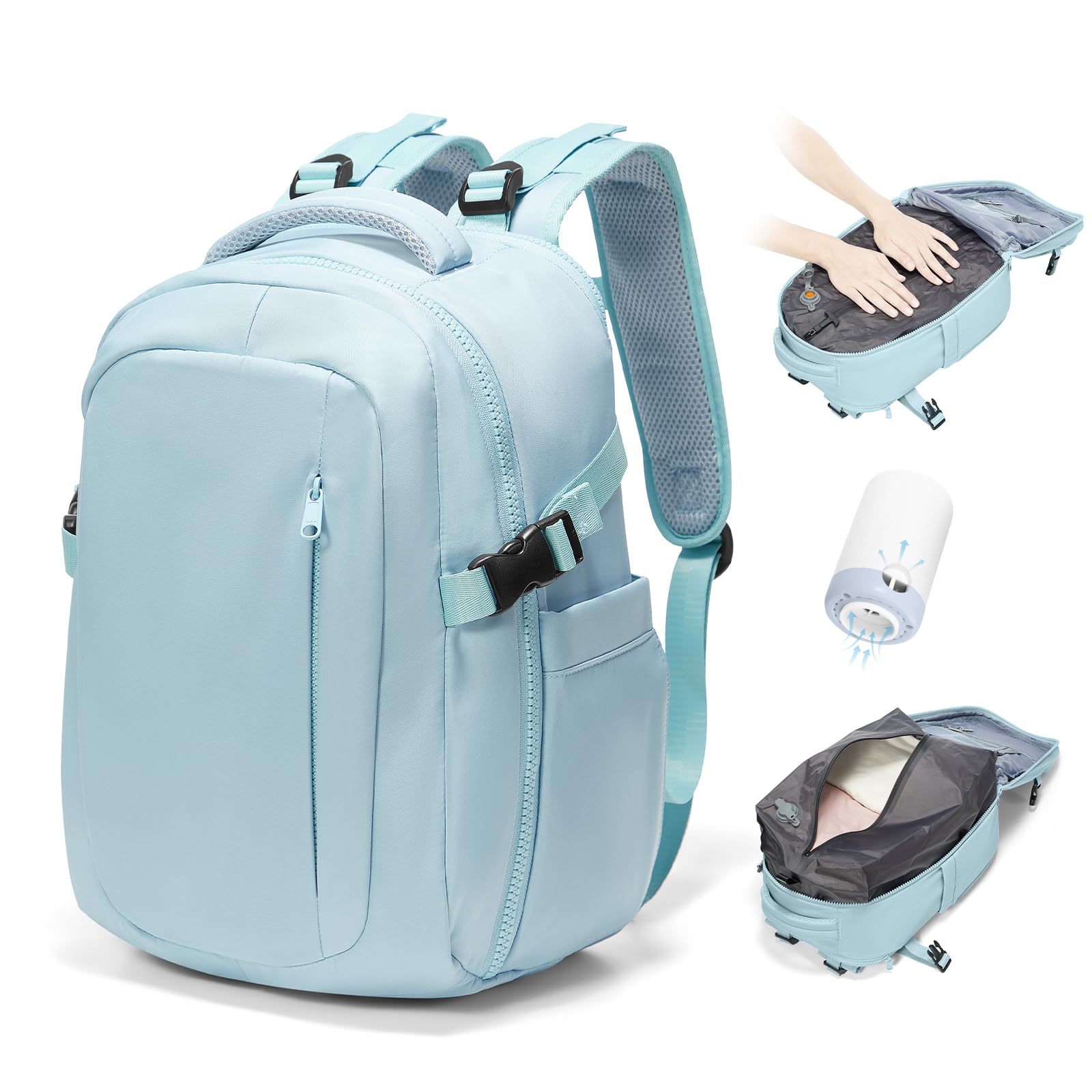 BJLFS Borse da Cabina per Ryanair 40x30x20 Zaino Wizzair Sottovuoto da viaggio 40x20x25 Bagaglio a Mano con compressione sottovuoto,Zaino Easyjet 45x36x20,Zaini Casual per laptop da 14 pollici