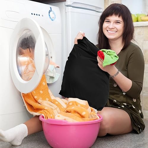 Miniatura 7 de Shappy 2 bolsas grandes de viaje para lavandería, lavables, impermeables, húmedas, secas, grandes bolsas de ropa sucia para entrenamiento de baño