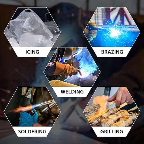 Miniatura 5 de Cabezal de antorcha de propano de alta intensidad, antorcha de gas de arranque de gatillo, kit de antorcha de gas de mapa para propano, MAPP y