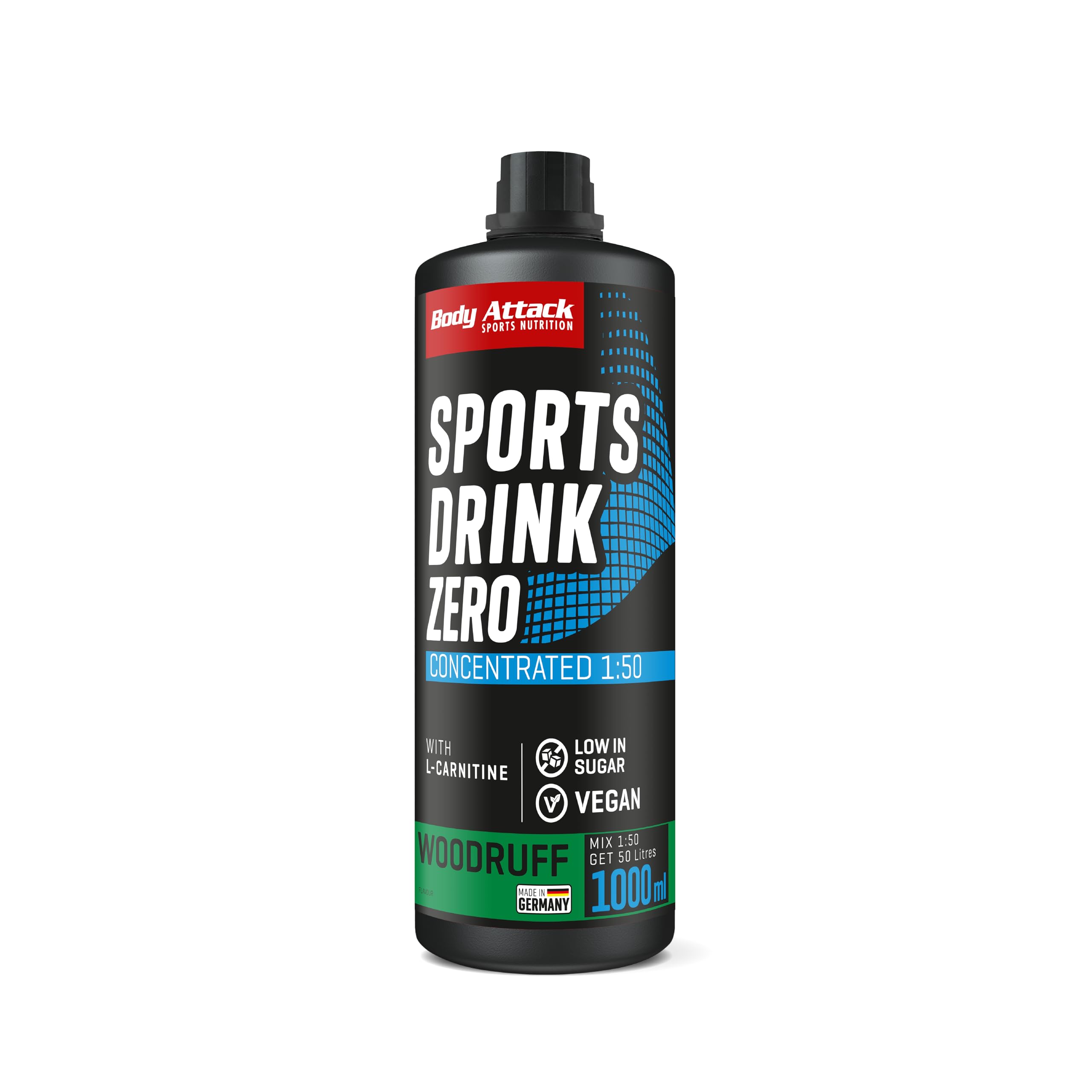 Body Attack Zero Sports Drink Waldmeister 1000 ml