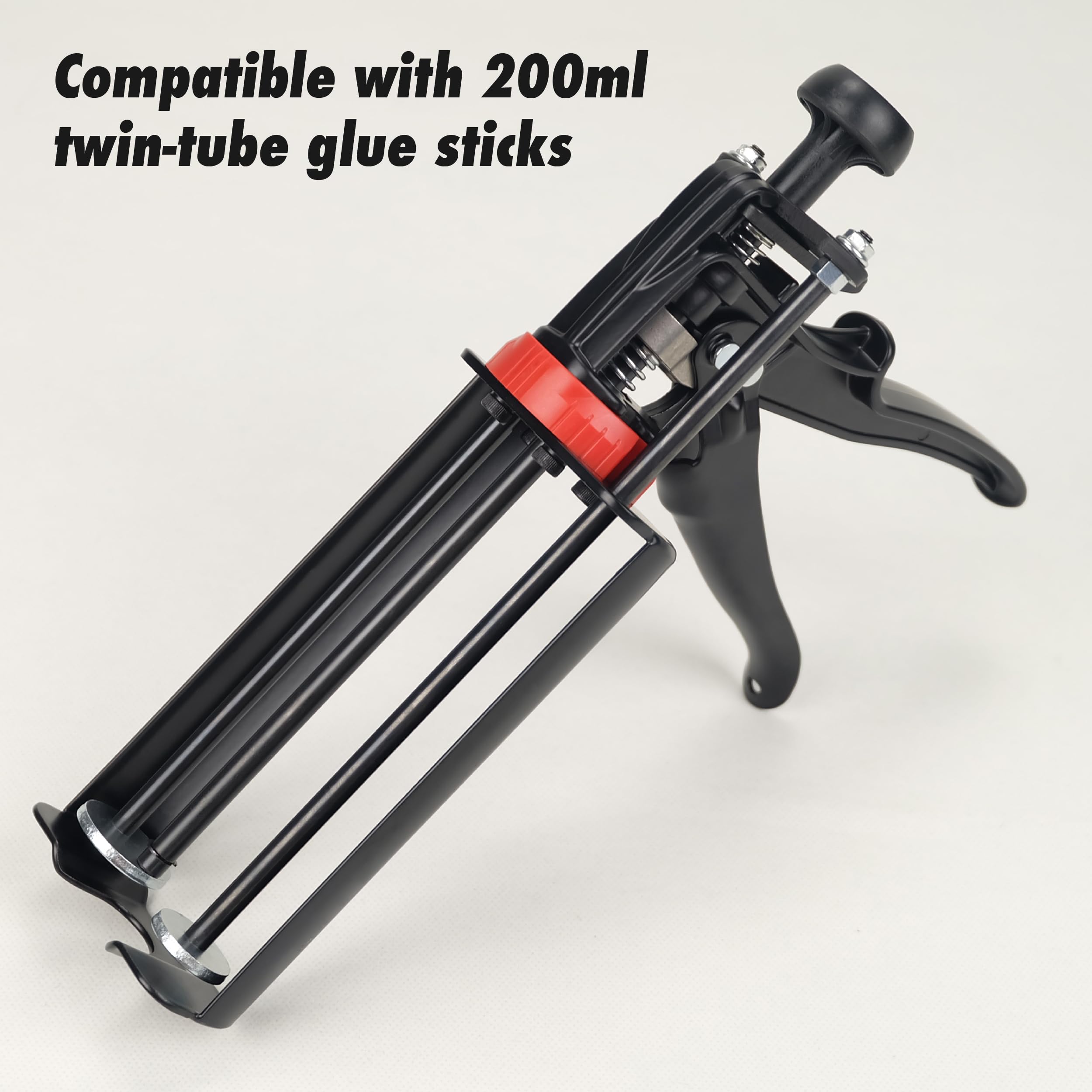 Pistolet à calfeutrer à résine époxy à double chambre, avec sélection de rapport 2:1/1:1, applicateur de mastic, compatible avec pistolets à calfeutrer manuels de 200 ml, pour adhésifs, mastics