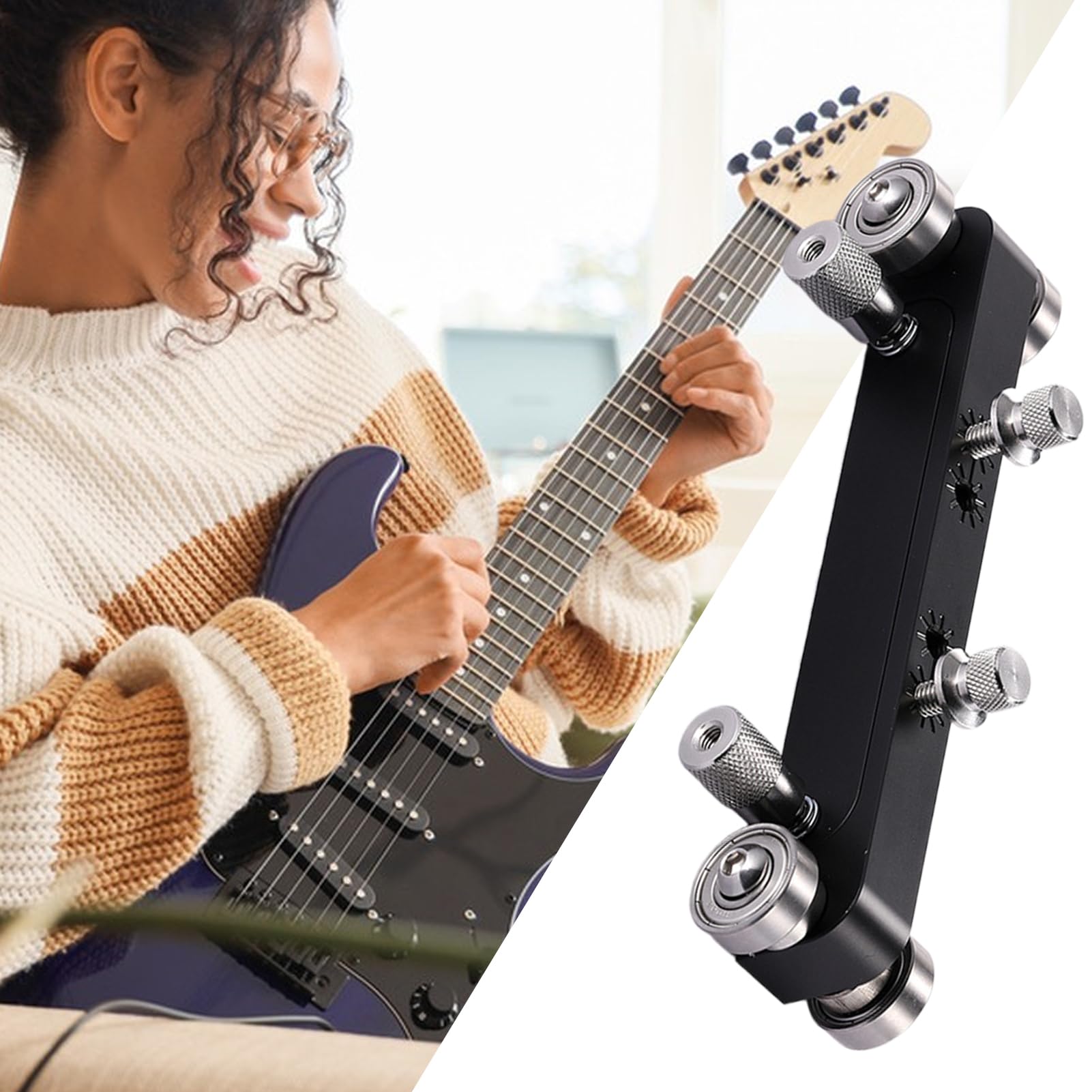 Guitar Nut Bridge Sander, regulowane narzędzie do polerowania do precyzyjnego kształtowania i wygładzania, szlifierka do orzechów basowych do skrzypiec basowych zestaw do naprawy instrumentów i