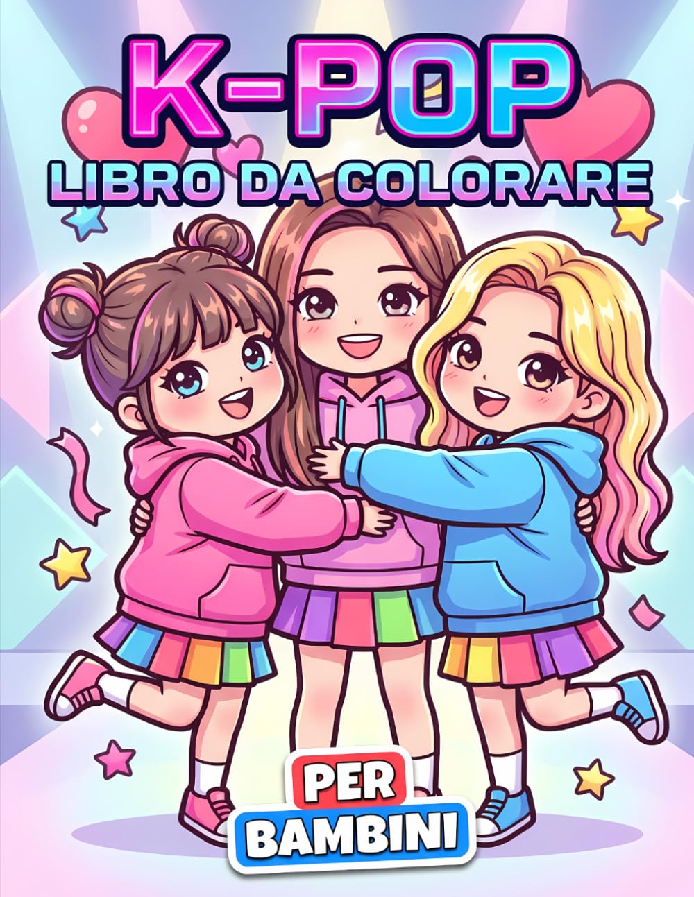 Libro da Colorare KPop: Stile Musicale Coreano, Outfit Alla Moda E Personaggi Carini Per Momenti Creativi E Rilassanti