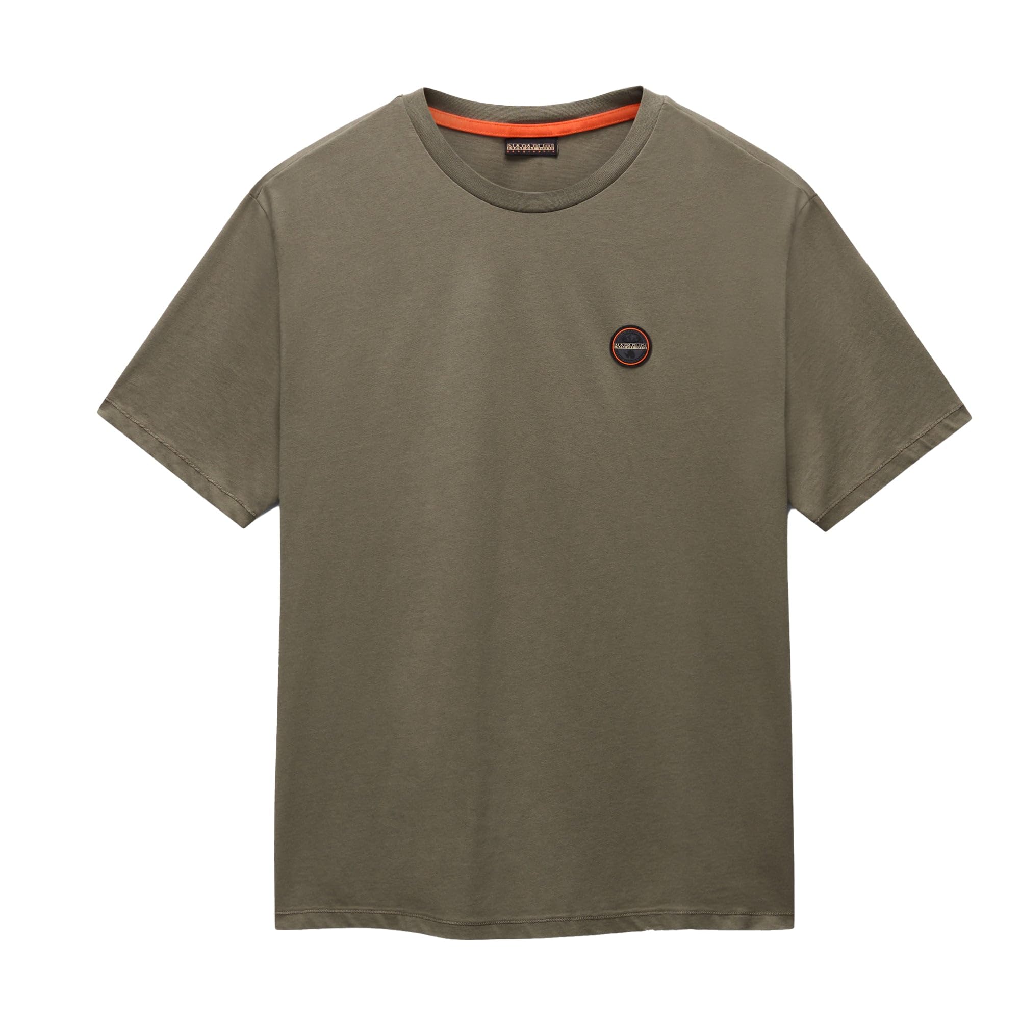 Napapijri S-Badge T-Shirt, Tea Leaf Green, Casual Cotton (UK, Alpha, XL, Regular, Regular, Tea Leaf)