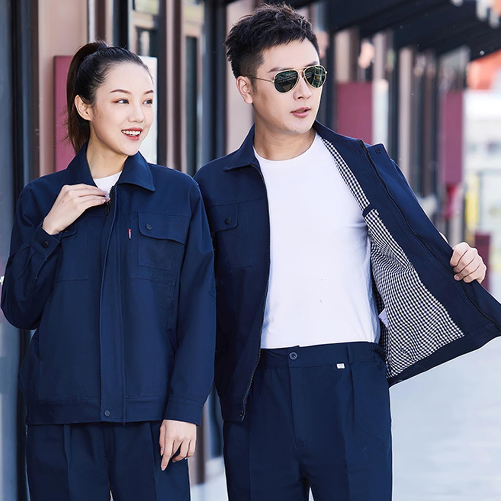 Combinaison De Coton Anti Static Long Sleeve Work Jacket & Workwear Pants Set Pour Hommes Et Femmes