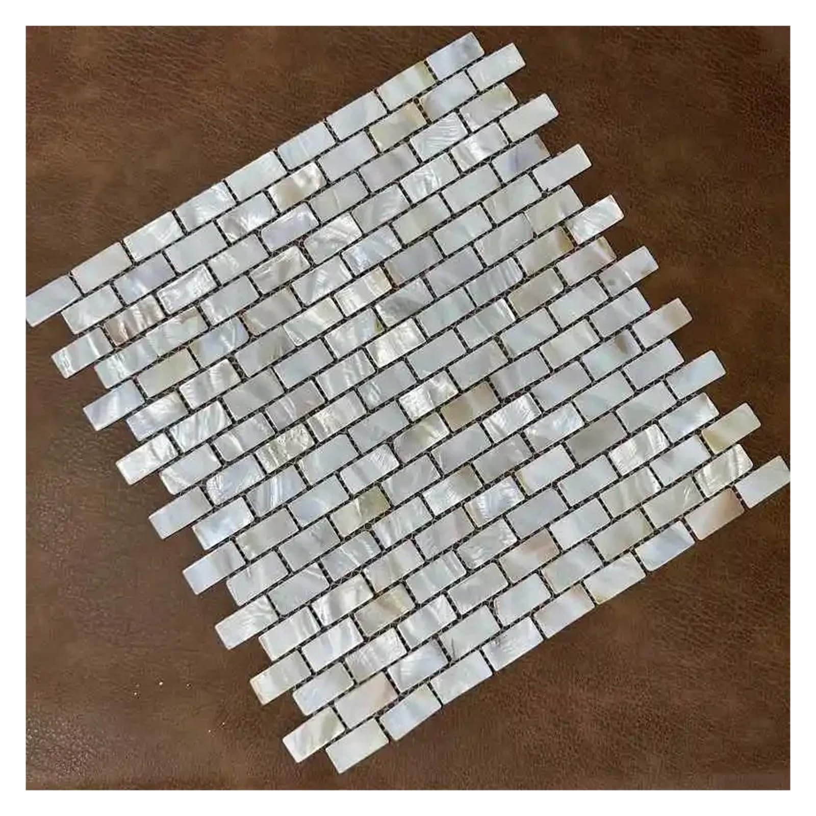 Jtksscs Beige White Mosaic Tiles Shell Mosaic Tile White Mother Of Pearl Wall Backsplash Bathroom Tiles Sheet(Beige White)