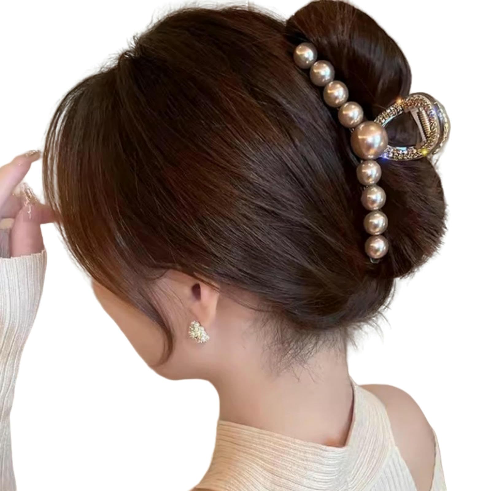 Pince à cheveux grande taille anti-glisse lot de 2 épingles pour chignon volumineux