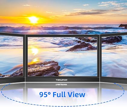 11.6 Inch Portable Monitor 1366 x 768 LED Display Small External Monitor for Laptop and Computer, Build in Speakers