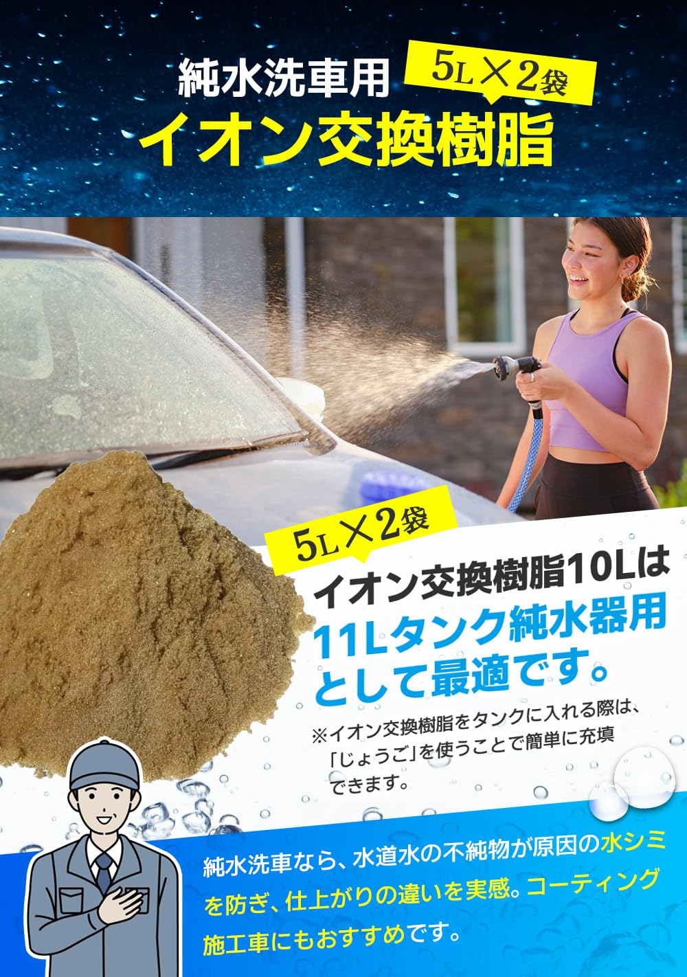 Amazon | Ditalento 純水器 洗車用 11Lタンク 本格純水器 洗車