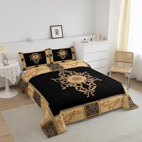 Miniatura 2 de Juego de ropa de cama floral Vinatge de tamaño individual para niños y niñas, juego de edredón tradicional para niños, edredón retro con flores