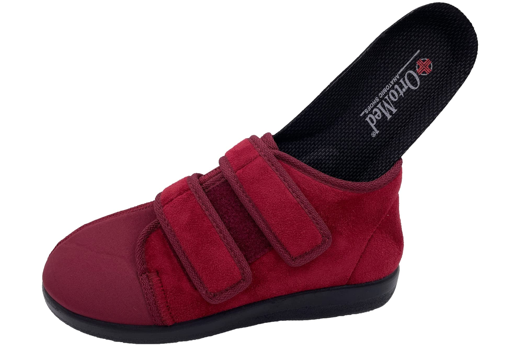 Klettschuhe mit loser Einlage Verbandschuhe weit geschnitten Hausschuhe