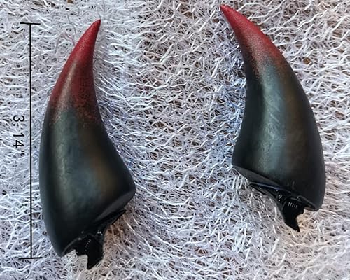 Miniatura 8 de Cuernos de diablo góticos oscuros, horquilla fantasma, borde de horquilla, pinzas para el cabello, disfraz de oreja de murciélago, disfraz de