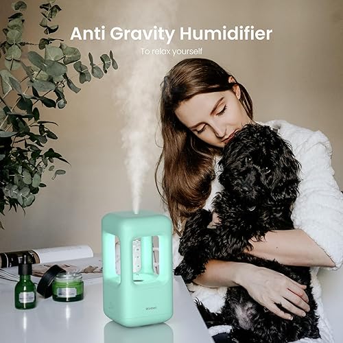 Miniatura 7 de winben Humidificadores para dormitorio, humidificador de aire pequeño para el hogar, bebé, guardería, plantas de interior, niebla fría ultrasónica