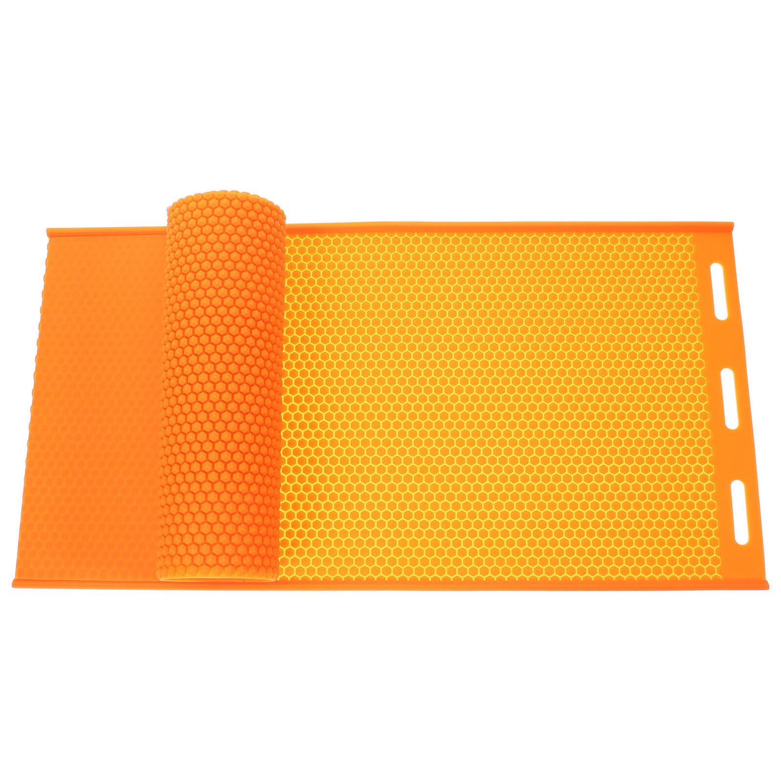 Stampo Nido d Ape in Silicone Arancia per Fogli Cera Api | Facile da Sformare, Adatto a Progetti Fai da Te, Formato Pratico per Uso Manuale