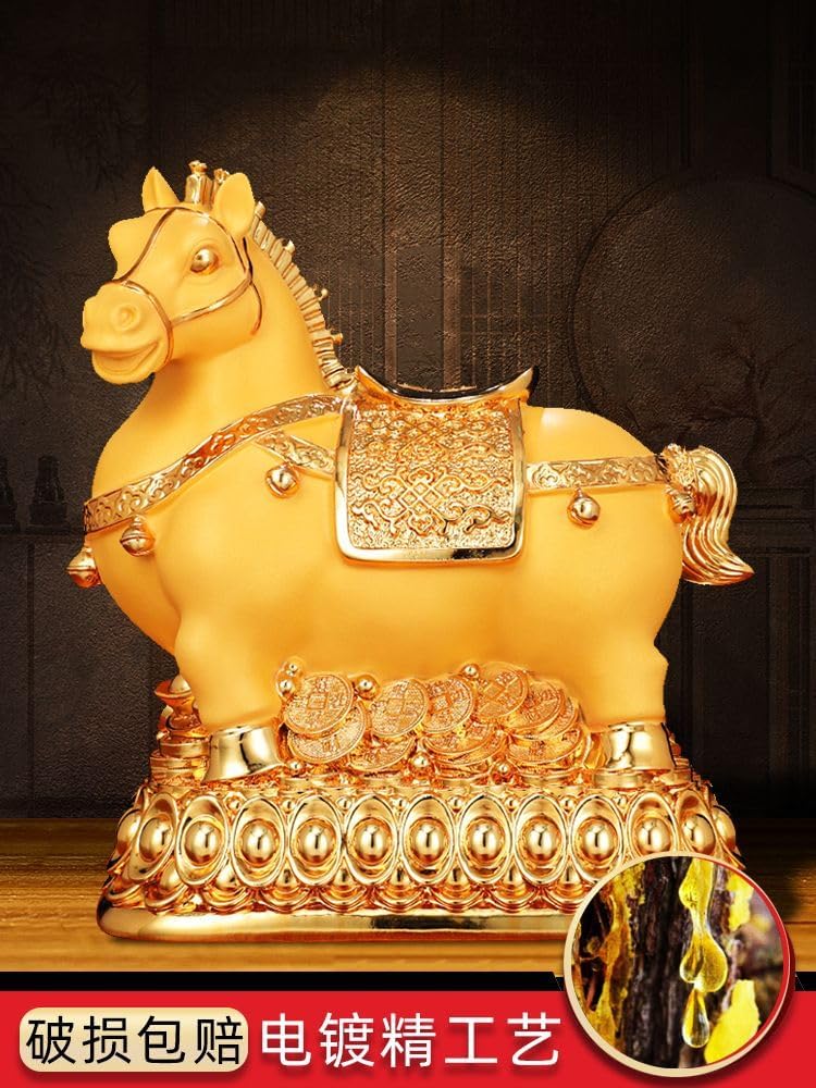 Brass Chinese Zodiac Feng Shui Figurine Deco, 十二生肖马存钱罐 Piggy Banks Best Birthday Gifts Home Decoration 2025年新款只进不出摆件 Feng Shui Figurine Home Office Decor Chinese Gifts 储钱大容量成人大人储蓄 9237