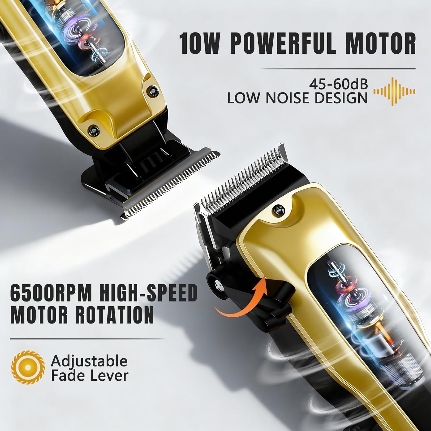 Hair Clippers for Men Professional, Cordless Clippers for Hair Cutting, Zero Gap Trimmer, Mens Clippers and Trimmers Set, Hair Clipper Set &Barber Kit with Case, Scissors and Apron, Mens Gifts