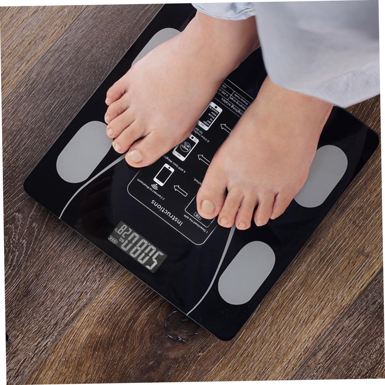 Balance 0,1-180kg USB Intelligente Rechargeable pour Graisse Corporelle