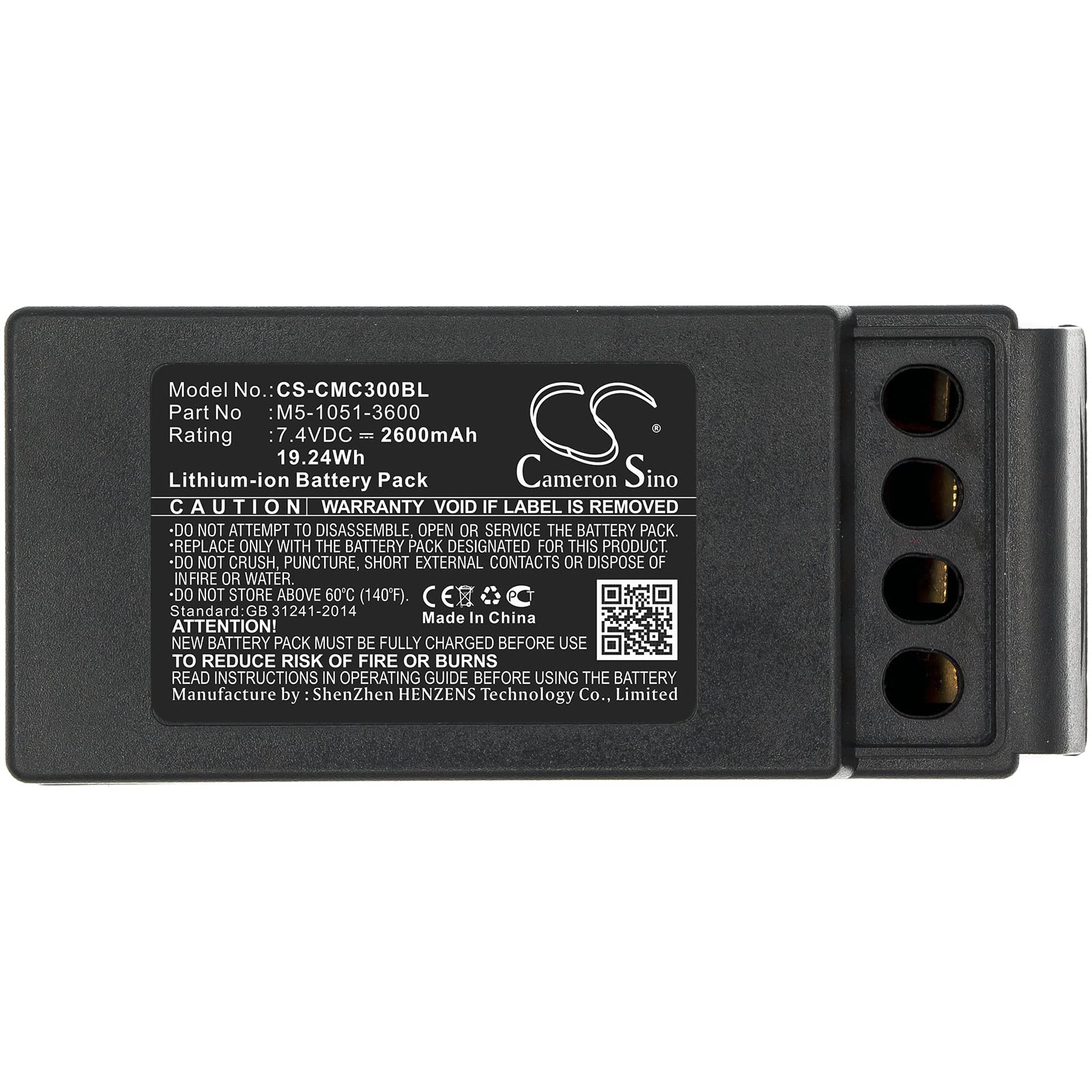 3400mAh Replacement Battery for Cavotec M5-1051-3600