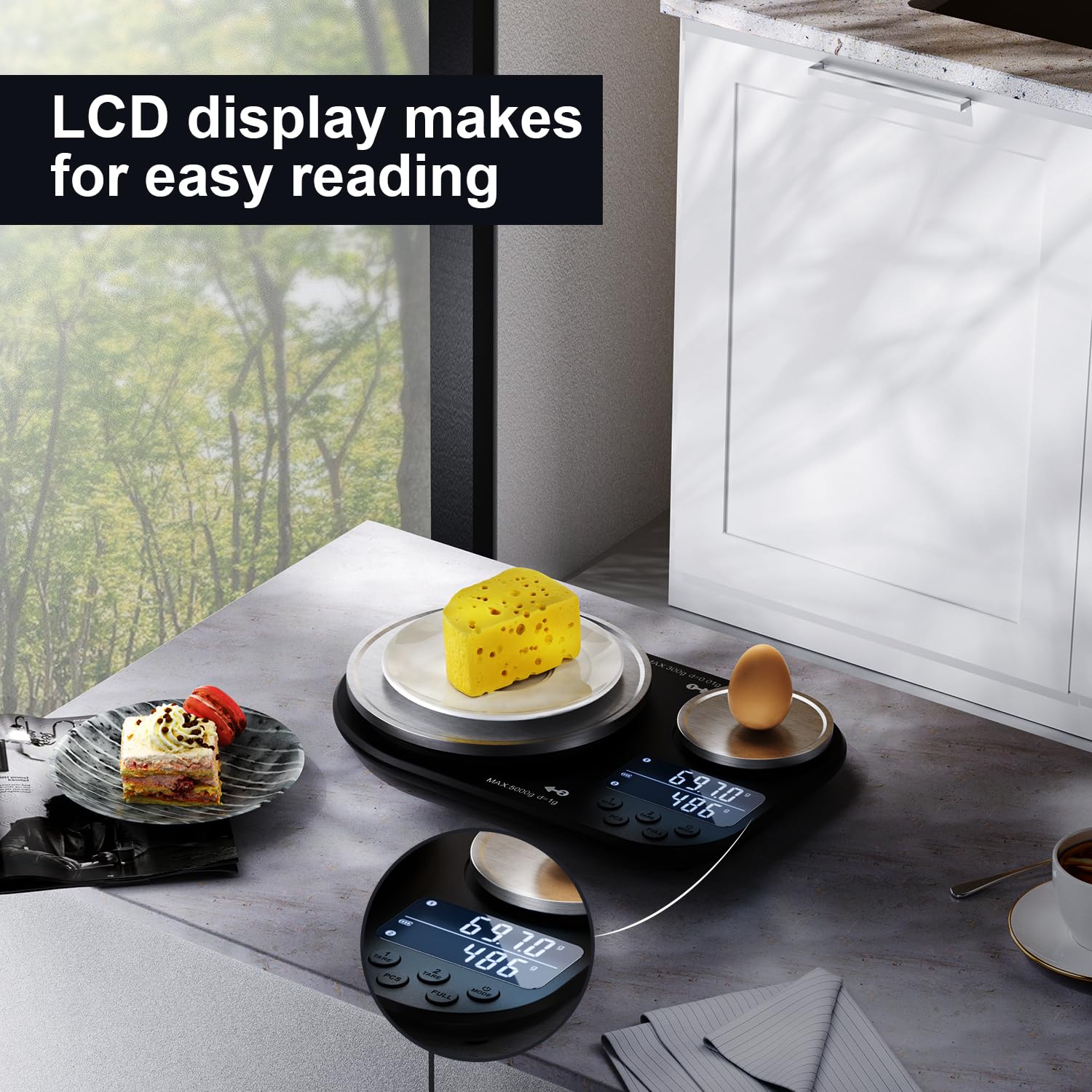 Dual Platform Kitchen Scale, Digital Food Scale