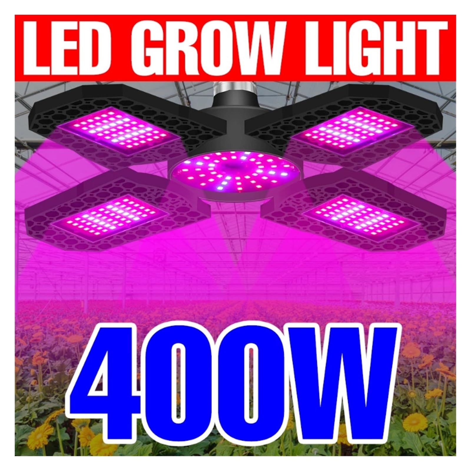 Grow Light, I semi di piante a LED coltivano la luce E27 Pannello LED a spettro completo Coltiva la lampadina della tenda Lampadina della tenda da coltivazione a LED(4 Leaf - 240 LEDs)