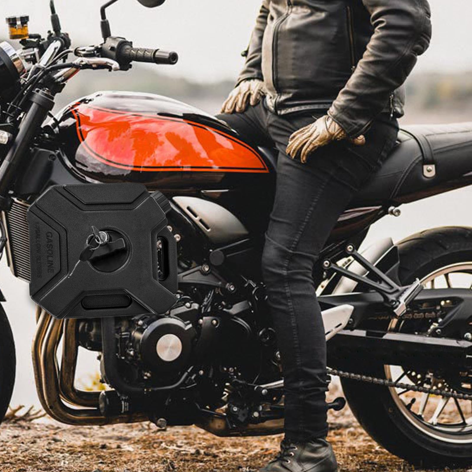 Zbiornik Oleju do Motocykla 5L Dodatkowy Zbiornik Oleju Do Motocykla | Dla Motocyklistów I Miłośników Długich Tras Pojemnik Na Płyny Silnikowe