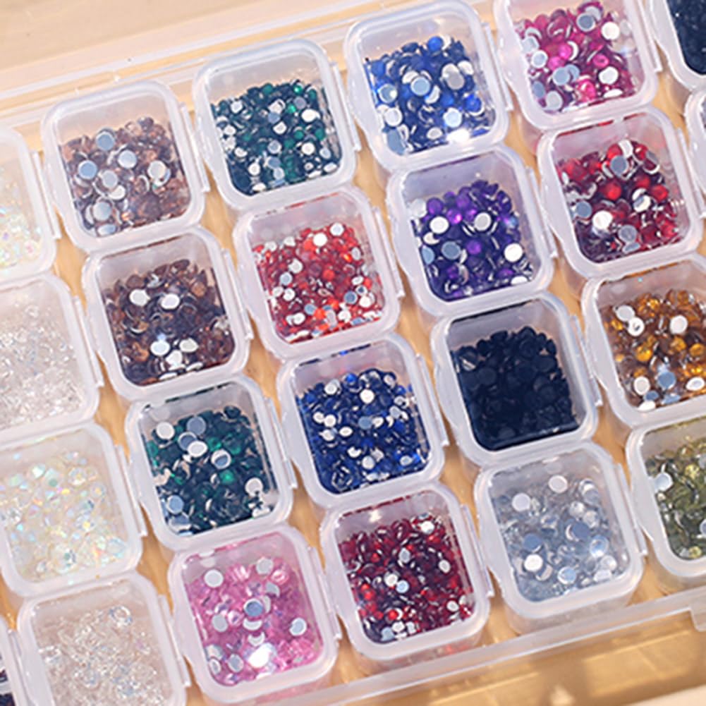 Scatola Organizer Diamond Painting 28 Scomparti - 2 Pezzi, Per Strass, Perline, Accessori - Foto 6