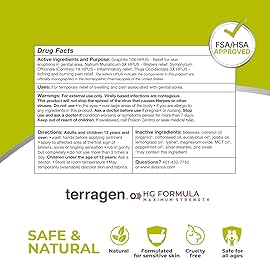 Terragen HG Formula MAX Genital Sores Cream by terrasil, Fast Soothing Natural Treatment for Effective Outbreak Support for Men and Women (14g)