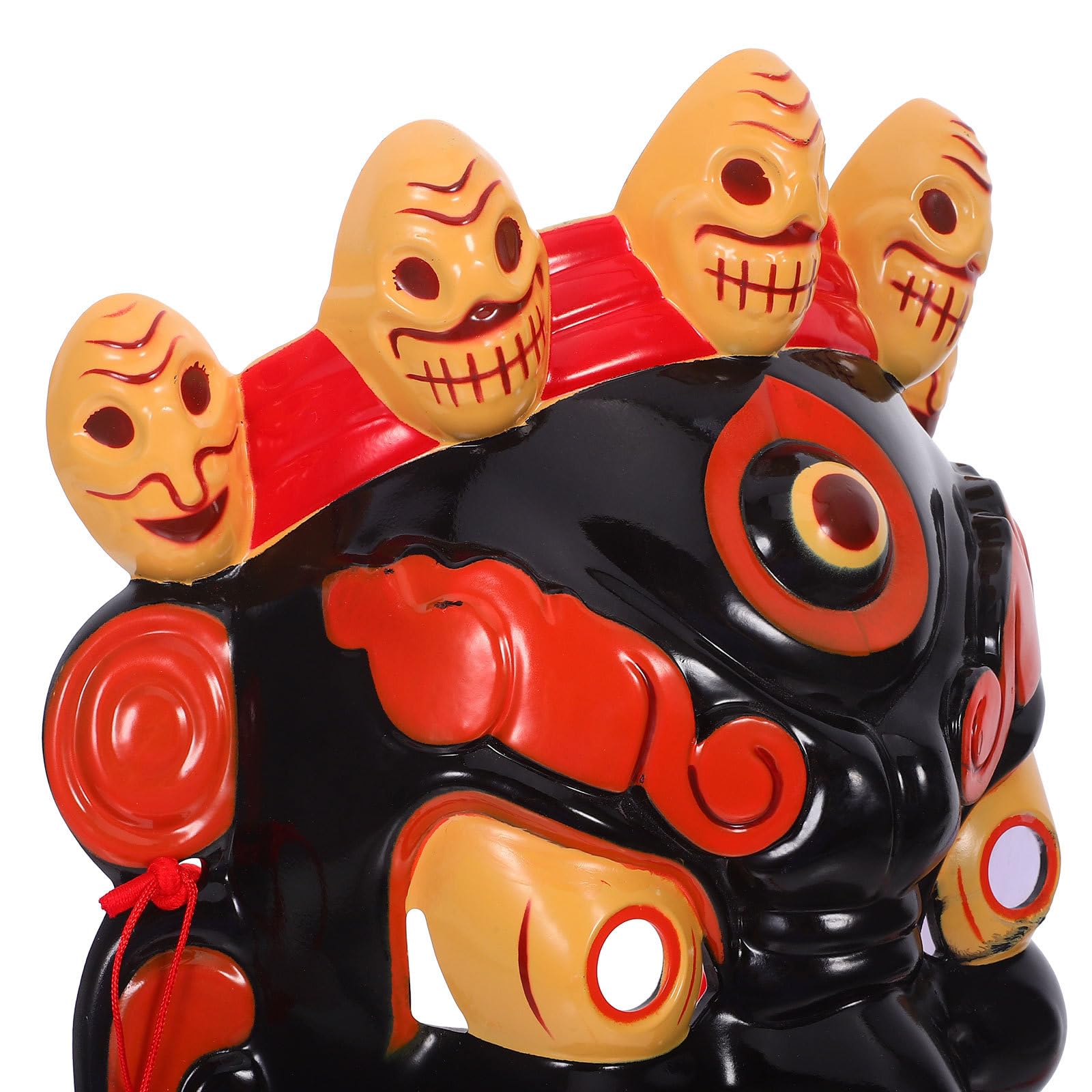 SUPVOX Maschera Tibetana Intagliata a Mano per Opera Tradizionale Asiatica – Maschera Tribale Dipinta per Festival, Spettacoli e Cosplay – Artigianato Etnico Cinese per Feste