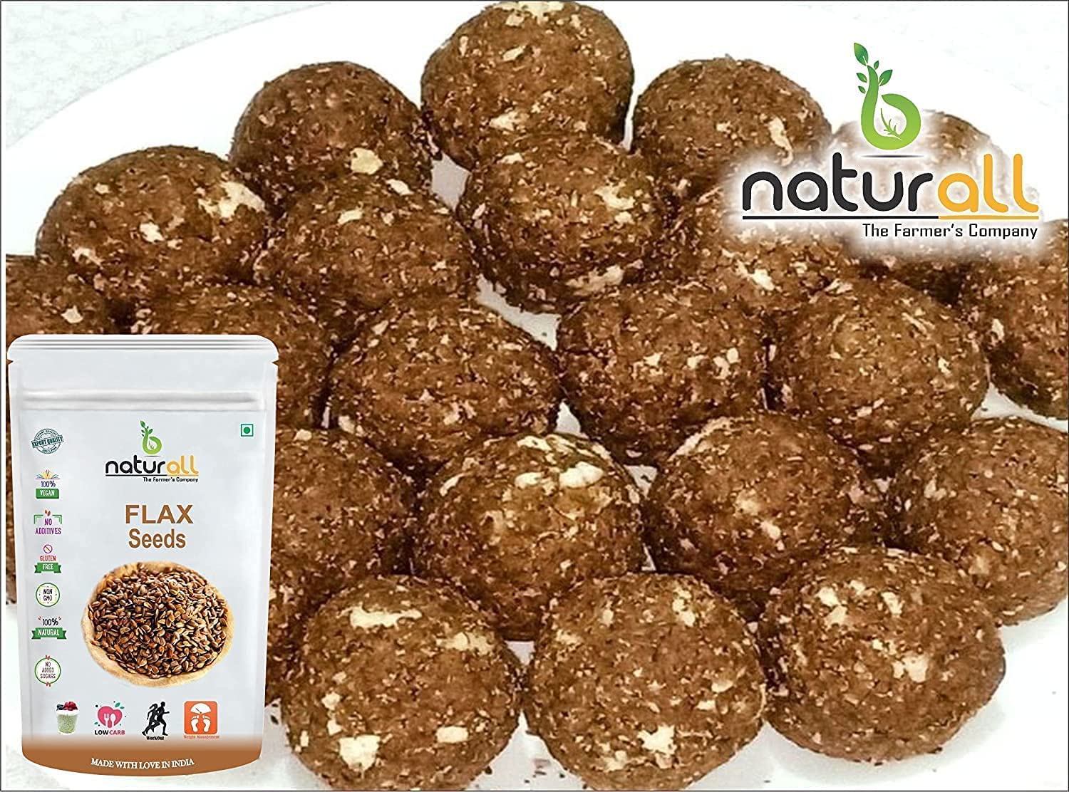 CROV Semillas de lino | Semillas Alsi ricas en fibra, semillas de lino crudas para pérdida de peso – 500 GM X 2 = 1 kg por B Naturall